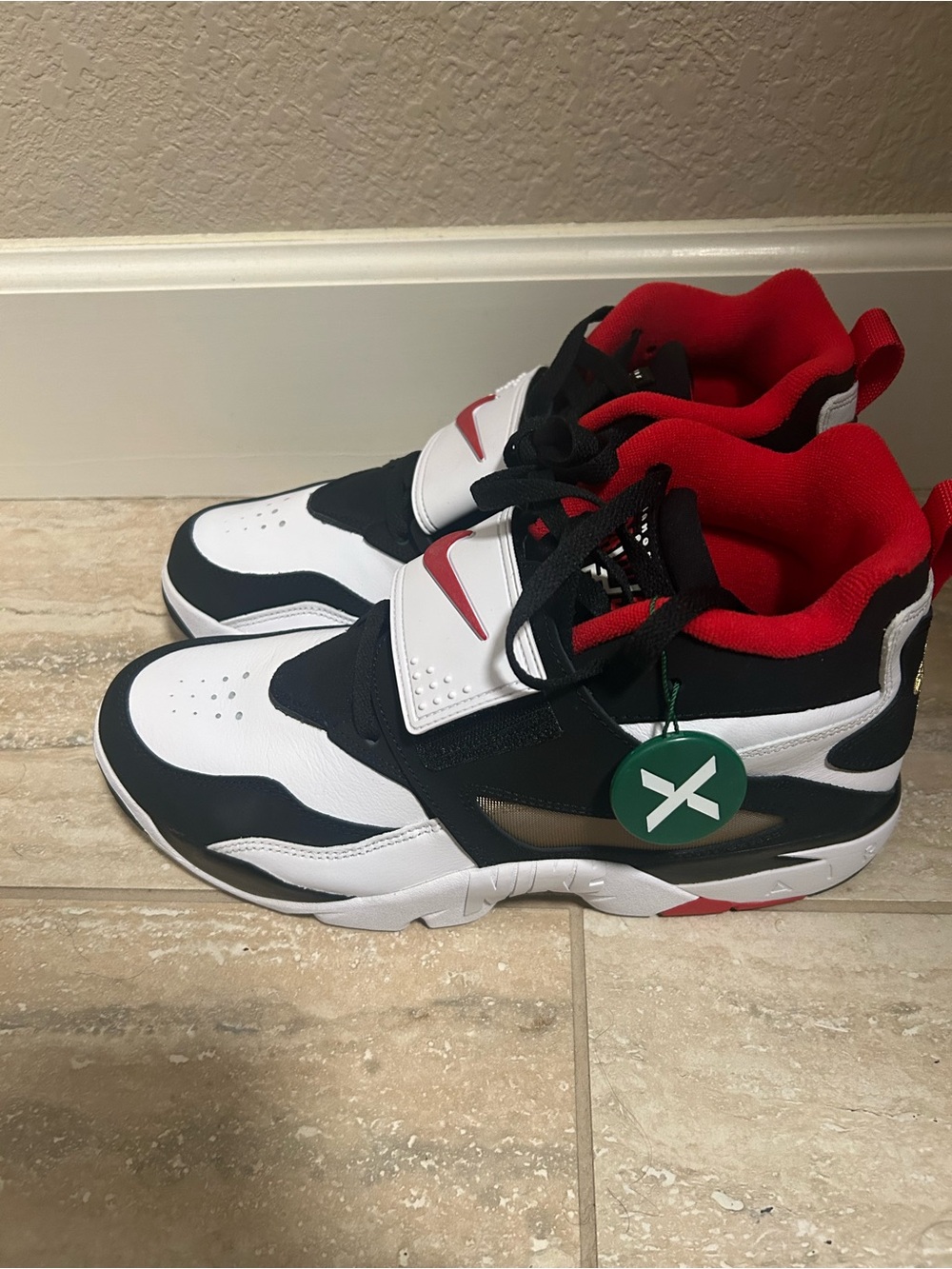 Nike Men’s Black, White & Red High-Top Sneakers